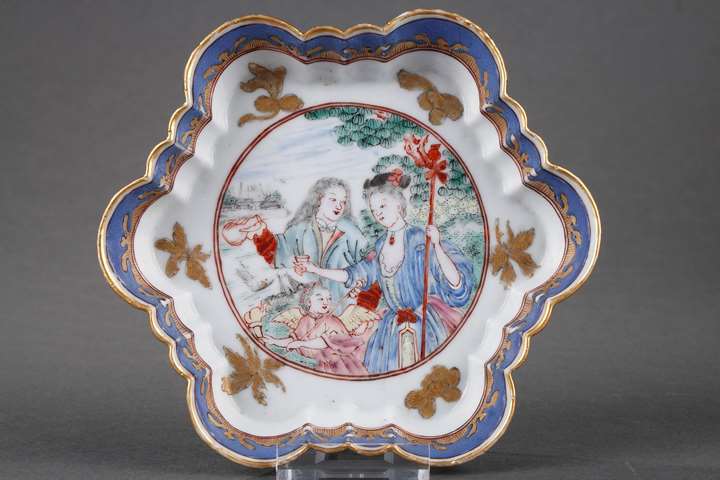 Pattipan Famille Rose porcelain with Europeab pattern
